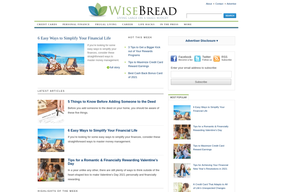 Visit website for WiseBread - Personal Finance and Frugal Living Forums