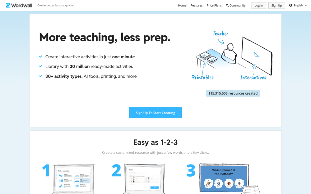 Visit website for Word Wall