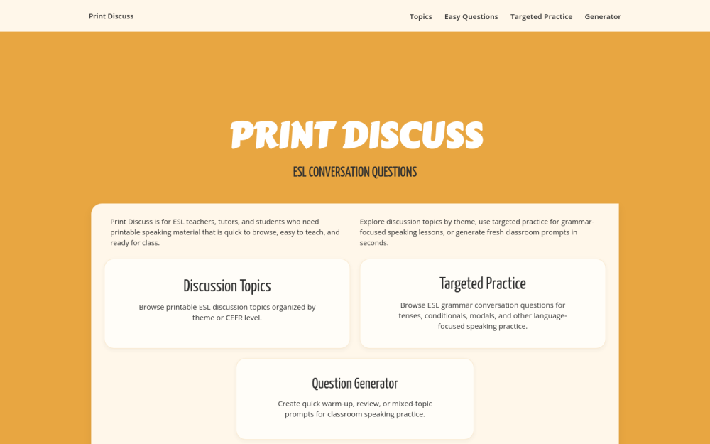 Visit website for Print Discuss