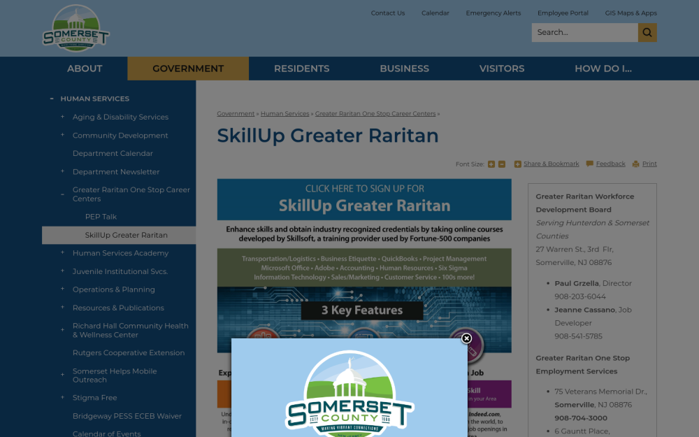 Visit website for Greater Raritan Workforce Development Board - SKILL UP